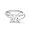 Thumbnail Image 1 of 3 CT. Princess-Cut Certified Lab-Created Diamond Solitaire Engagement Ring in 14K White Gold (F/VS2)