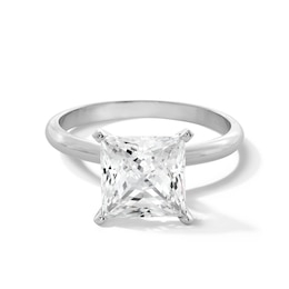 3 CT. Princess-Cut Certified Lab-Created Diamond Solitaire Engagement Ring in 14K White Gold (F/VS2)