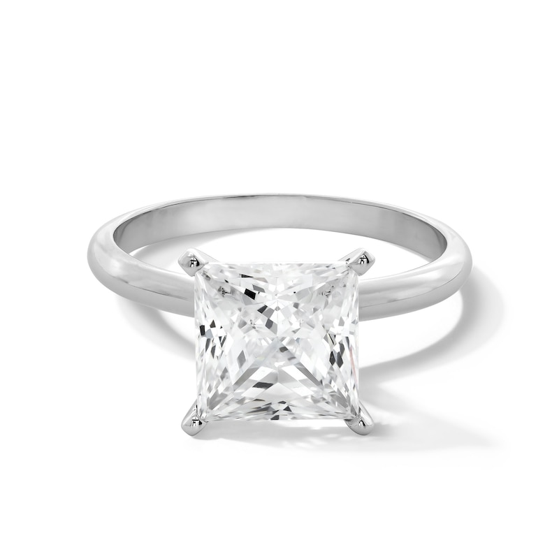 Main Image 1 of 3 CT. Princess-Cut Certified Lab-Created Diamond Solitaire Engagement Ring in 14K White Gold (F/VS2)