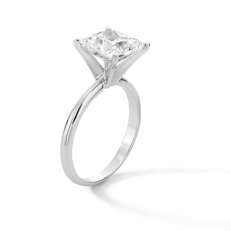 Main Image 3 of 3 CT. Princess-Cut Certified Lab-Created Diamond Solitaire Engagement Ring in 14K White Gold (F/VS2)