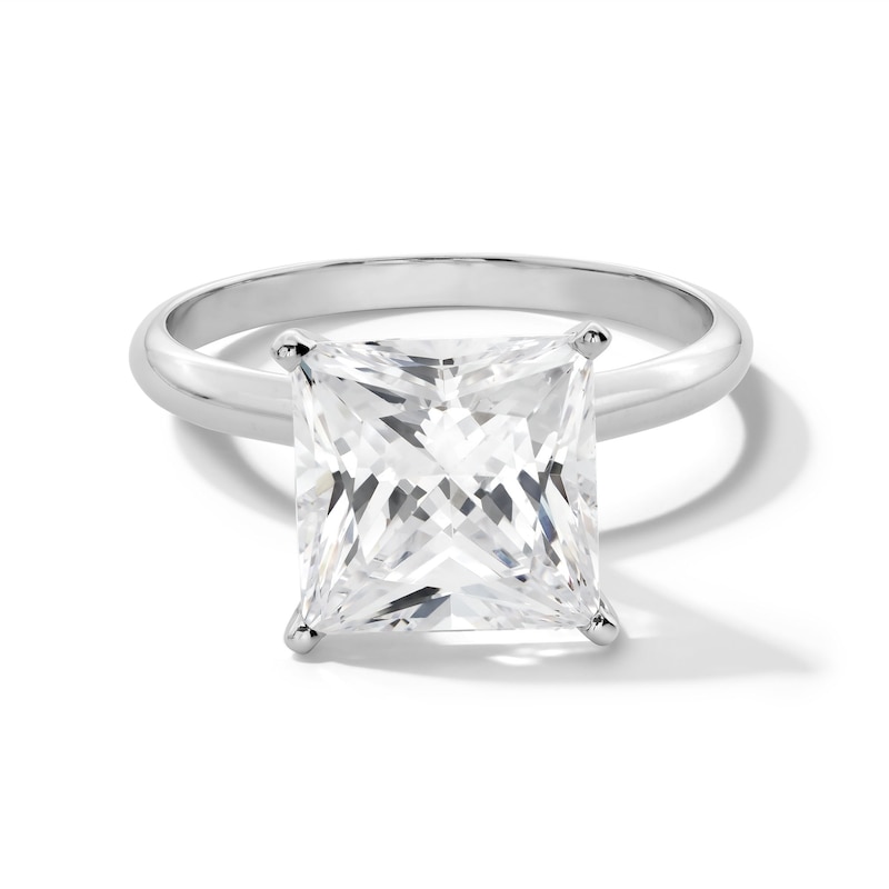 Main Image 1 of 4 CT. Princess-Cut Certified Lab-Created Diamond Solitaire Engagement Ring in 14K White Gold (F/VS2)