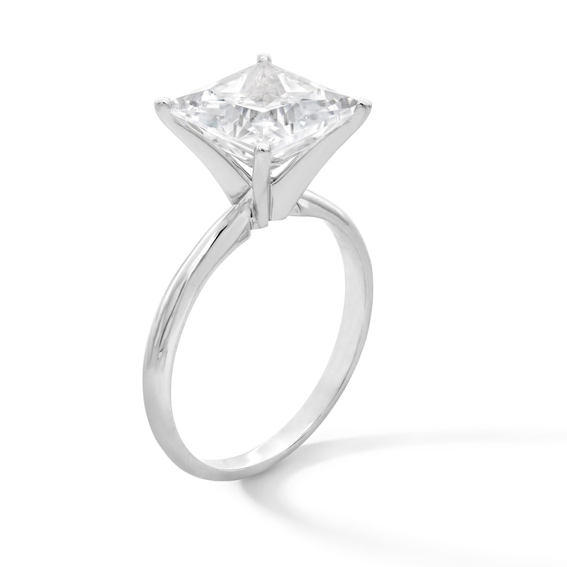 Main Image 3 of 4 CT. Princess-Cut Certified Lab-Created Diamond Solitaire Engagement Ring in 14K White Gold (F/VS2)