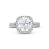 Thumbnail Image 3 of 3-1/2 CT. T.W. Certified Lab-Created Diamond Cushion Frame Double Row Engagement Ring in 14K White Gold (F/SI2)