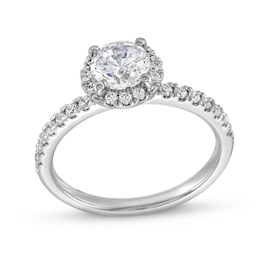 1-1/3 CT. T.W. Certified Lab-Created Diamond Frame Engagement Ring in 10K White Gold (F/SI2)