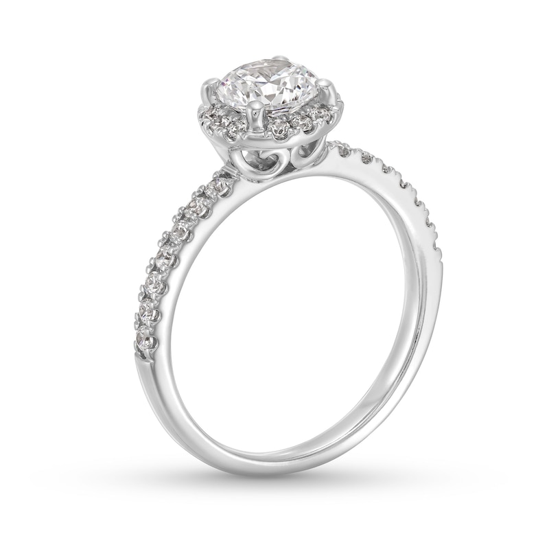 1-1/3 CT. T.W. Certified Lab-Created Diamond Frame Engagement Ring in 10K White Gold (F/SI2)