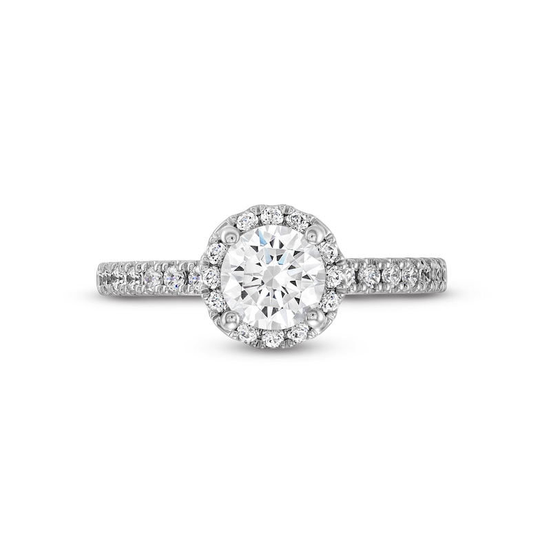 1-1/3 CT. T.W. Certified Lab-Created Diamond Frame Engagement Ring in 10K White Gold (F/SI2)