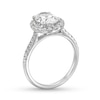 Thumbnail Image 2 of 2-1/2 CT. T.W. Oval Certified Lab-Created Diamond Frame Engagement Ring in 14K White Gold (F/SI2)