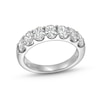 Thumbnail Image 0 of 2 CT. T.W. Oval Certified Lab-Created Diamond Seven Stone Anniversary Band in 14K White Gold (F/SI2)