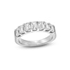 Thumbnail Image 1 of 2 CT. T.W. Emerald-Cut Certified Lab-Created Diamond Seven Stone Anniversary Band in 14K White Gold (F/SI2)