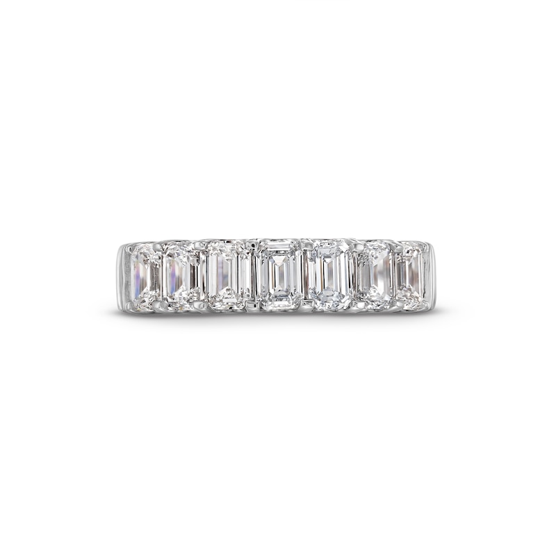 2 CT. T.W. Emerald-Cut Certified Lab-Created Diamond Seven Stone Anniversary Band in 14K White Gold (F/SI2)