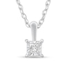 Thumbnail Image 1 of 1/20 CT. Princess-Cut Diamond Miracle Frame Solitaire Pendant in Sterling Silver