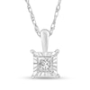 Thumbnail Image 1 of 1/6 CT. Princess-Cut Diamond Miracle Frame Solitaire Pendant in Sterling Silver