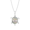 Thumbnail Image 1 of Oval Cultured Mabe Pearl Turtle Pendant in Sterling Silver