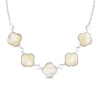 Thumbnail Image 1 of 20.0mm Mother-of-Pearl Clover Choker Necklace in Sterling Silver - 14”