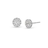 Thumbnail Image 1 of 1 CT. T.W. Certified Lab-Created Diamond Frame Stud Earrings in Sterling Silver (I/SI2)