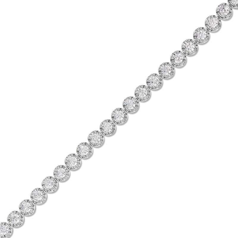 Main Image 1 of 5 CT. T.W. Certified Lab-Created Diamond Bubbles Tennis Bracelet in 10K White Gold (I/SI2)