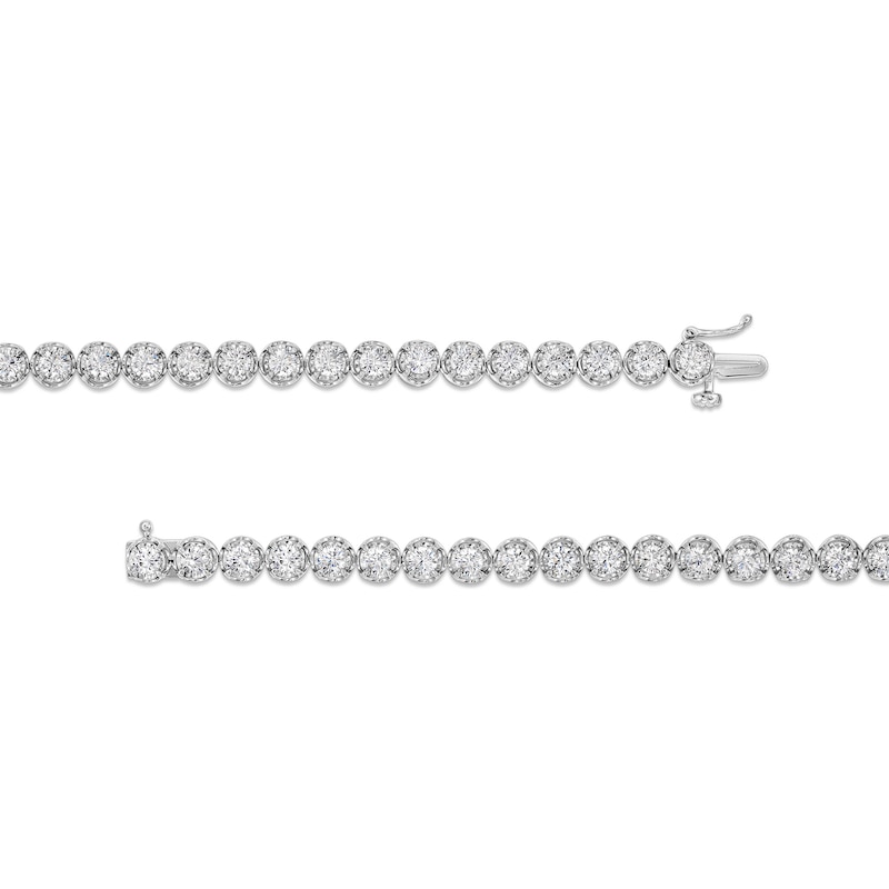 Main Image 2 of 5 CT. T.W. Certified Lab-Created Diamond Bubbles Tennis Bracelet in 10K White Gold (I/SI2)