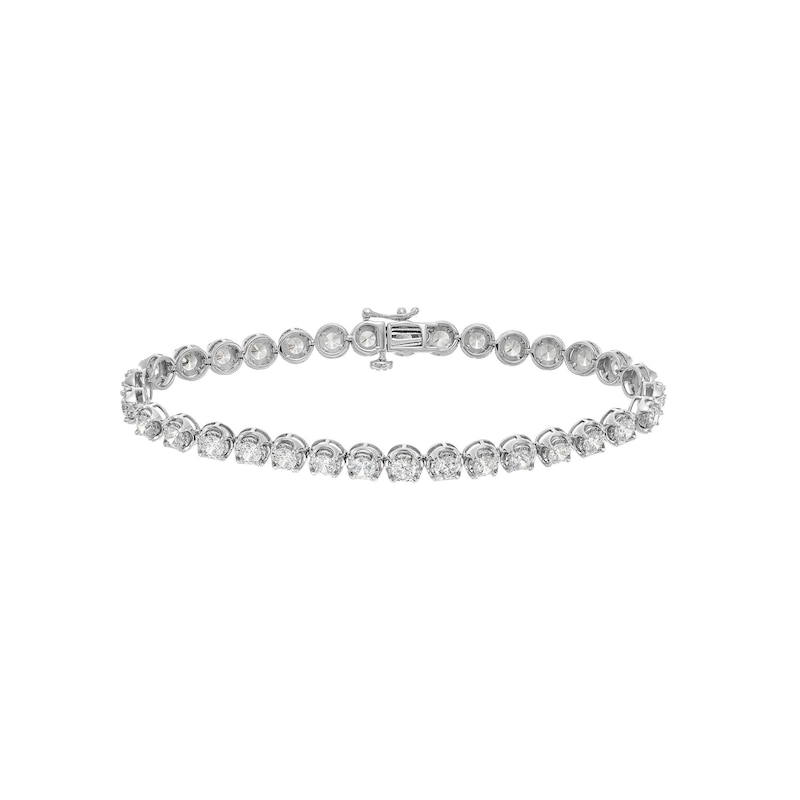 Main Image 3 of 5 CT. T.W. Certified Lab-Created Diamond Bubbles Tennis Bracelet in 10K White Gold (I/SI2)