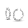 Thumbnail Image 1 of 1 CT. T.W. Certified Lab-Created Diamond Bubbles Hoop Earrings in Sterling Silver (I/SI2)