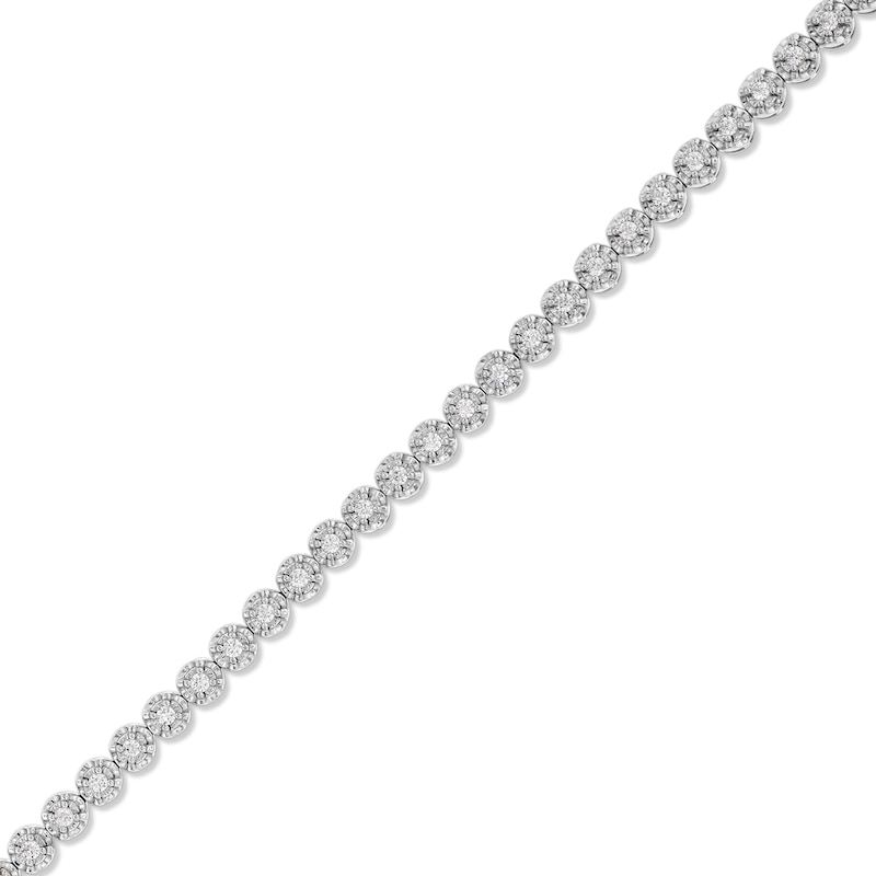 Main Image 1 of 1 CT. T.W. Certified Lab-Created Diamond Bubbles Tennis Bracelet in Sterling Silver (I/SI2)