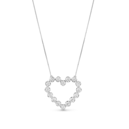 1 CT. T.W. Certified Lab-Created Diamond Bubbles Heart Necklace in Sterling Silver (I/SI2)