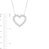 Thumbnail Image 2 of 1 CT. T.W. Certified Lab-Created Diamond Bubbles Heart Necklace in Sterling Silver (I/SI2)