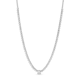 4 CT. T.W. Certified Lab-Created Diamond Tennis-Style Necklace in 10K White Gold (I/SI2)