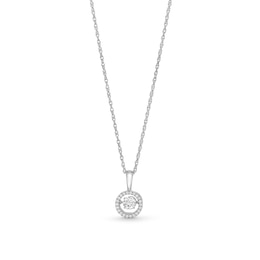 1/2 CT. T.W. Certified Lab-Created Diamond Open Frame Pendant in Sterling Silver (I/SI2)