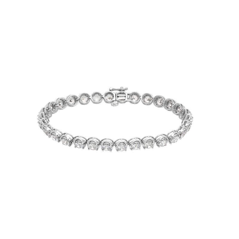 Main Image 3 of 10 CT. T.W. Certified Lab-Created Diamond Bubbles Tennis Bracelet in 10K White Gold (I/SI2)