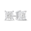 Thumbnail Image 1 of 1/20 CT. T.W. Princess-Cut Diamond Miracle Frame Solitaire Stud Earrings in Sterling Silver