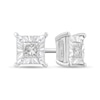 Thumbnail Image 1 of 1/4 CT. T.W. Princess-Cut Diamond Miracle Frame Solitaire Stud Earrings in Sterling Silver