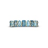 Thumbnail Image 4 of EFFY™ Collection Emerald-Cut and Pear-Shaped Blue Topaz Alternating Band in 14K Gold