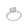 Thumbnail Image 1 of 1/2 CT. T.W. Heart-Shaped Multi-Diamond Frame Engagement Ring in 10K White Gold