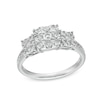 Thumbnail Image 1 of 1/2 CT. T.W. Cushion-Shaped Multi-Diamond Three Stone Engagement Ring in 10K White Gold