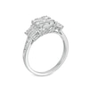 Thumbnail Image 3 of 1/2 CT. T.W. Cushion-Shaped Multi-Diamond Three Stone Engagement Ring in 10K White Gold