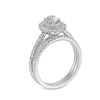 Thumbnail Image 3 of 1 CT. T.W. Oval Diamond Double Frame Bridal Set in 14K White Gold