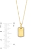 Thumbnail Image 3 of 1/10 CT. T.W. Diamond Edge Dog Tag Pendant in Sterling Silver with 14K Gold Plate