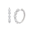 Thumbnail Image 1 of 2 CT. T.W. Certified Lab-Created Diamond Five Stone Hoop Earrings in 14K White Gold (F/SI2)