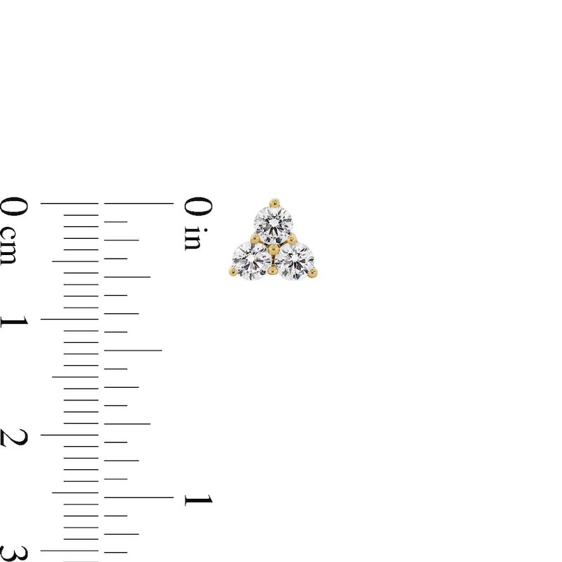 Main Image 3 of 1 CT. T.W. Certified Lab-Created Diamond Trio Stud Earrings in 14K Gold (F/SI2)