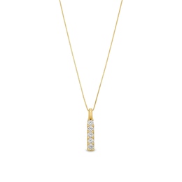 1/3 CT. T.W. Certified Lab-Created Diamond Five Stone Vertical Bar Pendant in 14K Gold (F/SI2)