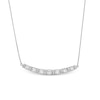 Thumbnail Image 1 of 1 CT. T.W. Certified Lab-Created Diamond Graduated Curved Bar Necklace in 14K White Gold (F/SI2)