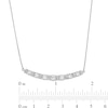 Thumbnail Image 4 of 1 CT. T.W. Certified Lab-Created Diamond Graduated Curved Bar Necklace in 14K White Gold (F/SI2)