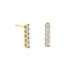 Thumbnail Image 1 of 5/8 CT. T.W. Certified Lab-Created Diamond Five Stone Vertical Bar Stud Earrings in 14K Gold (F/SI2)