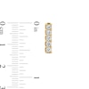 Thumbnail Image 3 of 5/8 CT. T.W. Certified Lab-Created Diamond Five Stone Vertical Bar Stud Earrings in 14K Gold (F/SI2)