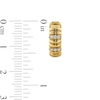 Thumbnail Image 3 of 1/10 CT. T.W. Diamond Ribbed Huggie Hoop Earrings in 10K Gold