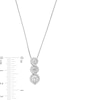 Thumbnail Image 4 of 1 CT. T.W. Certified Lab-Created Diamond Frame Graduated Eternity Pendant in 14K White Gold (F/SI2)