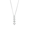 Thumbnail Image 1 of 1-1/2 CT. T.W. Certified Lab-Created Diamond Graduated Five Stone Linear Drop Pendant in 14K White Gold (F/SI2)