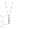 Thumbnail Image 4 of 1-1/2 CT. T.W. Certified Lab-Created Diamond Graduated Five Stone Linear Drop Pendant in 14K White Gold (F/SI2)