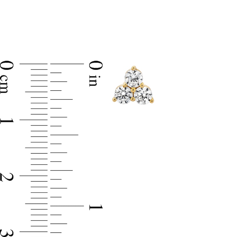 Main Image 3 of 3/4 CT. T.W. Certified Lab-Created Diamond Trio Stud Earrings in 14K Gold (F/SI2)