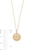 Thumbnail Image 4 of 1/20 CT. T.W. Diamond Cross Coin-Edge Medallion Pendant in Sterling Silver with 14K Gold Plate